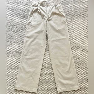 Aritzia TNA pleated khaki pants